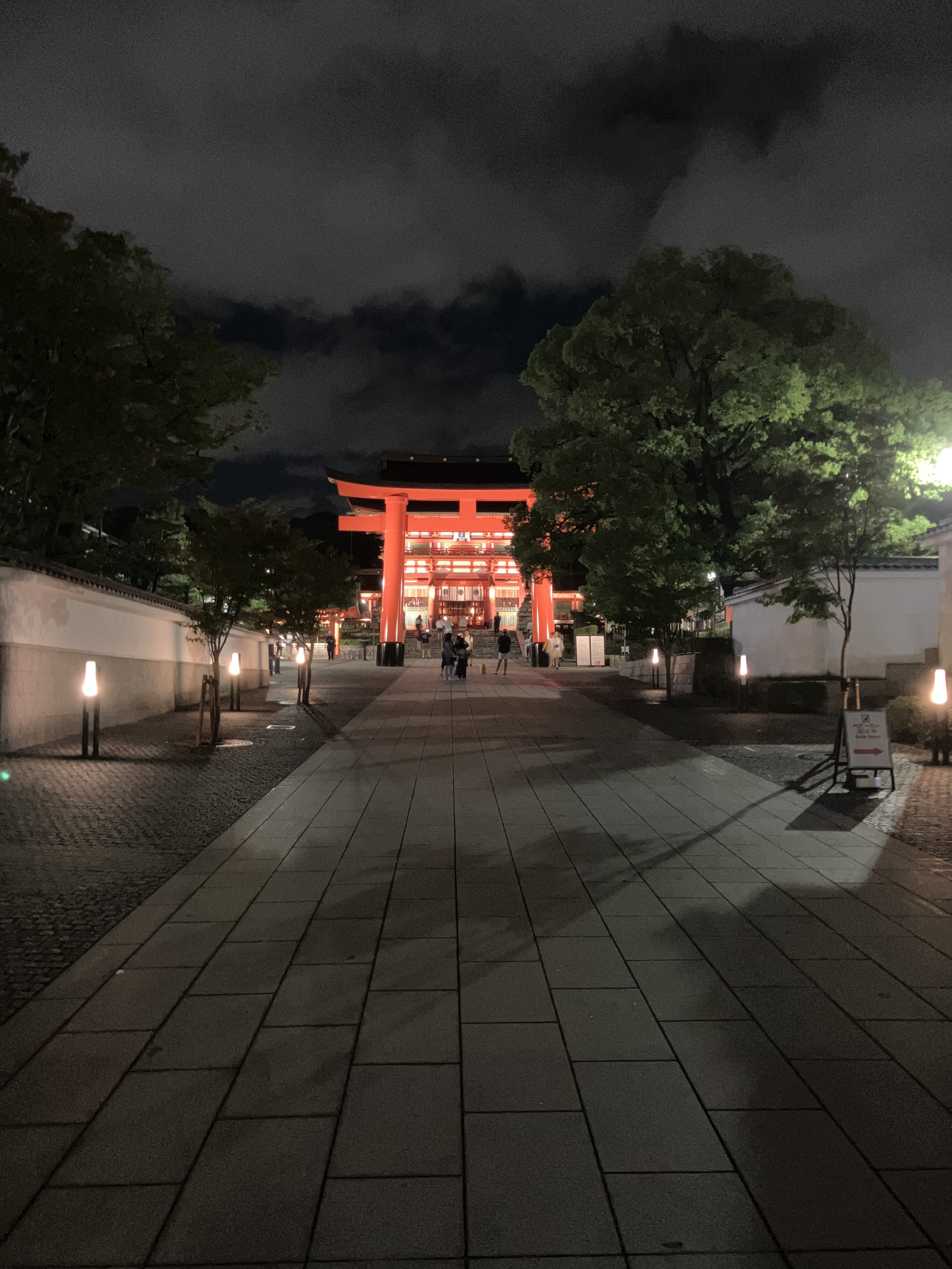 Fushimi Inari Taisha Shrine at Night