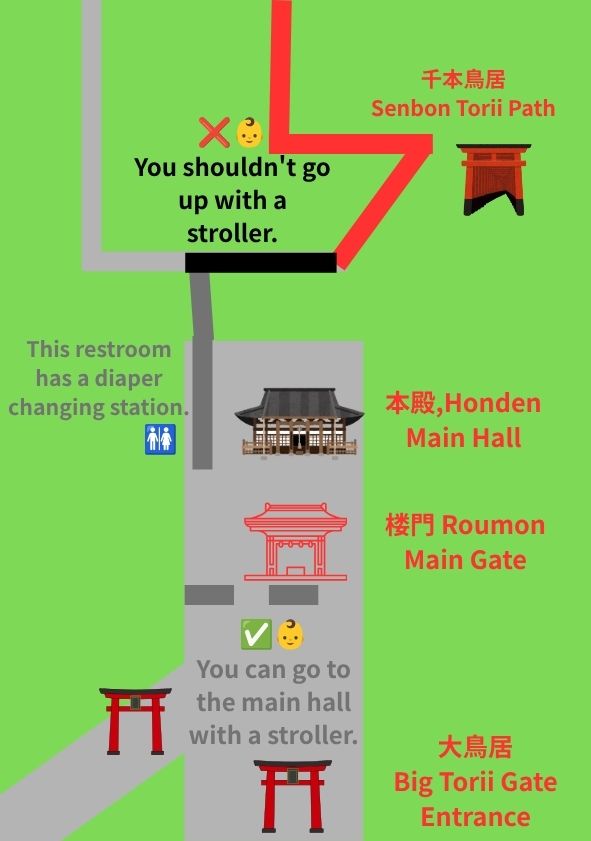  Fushimi Inari Taisha Shrine stroller_map