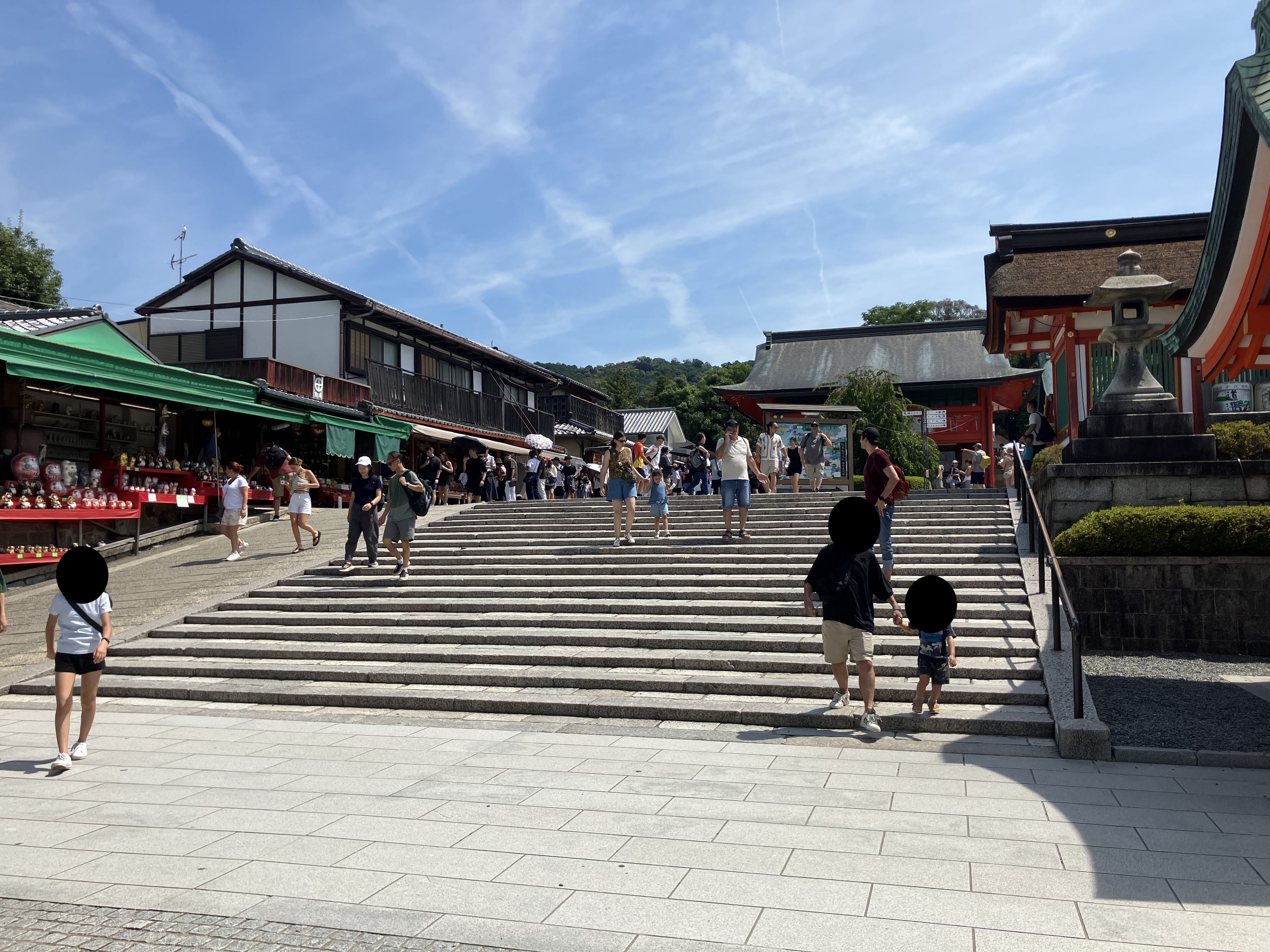  Fushimi Inari Taisha Shrine step in front of main hall
