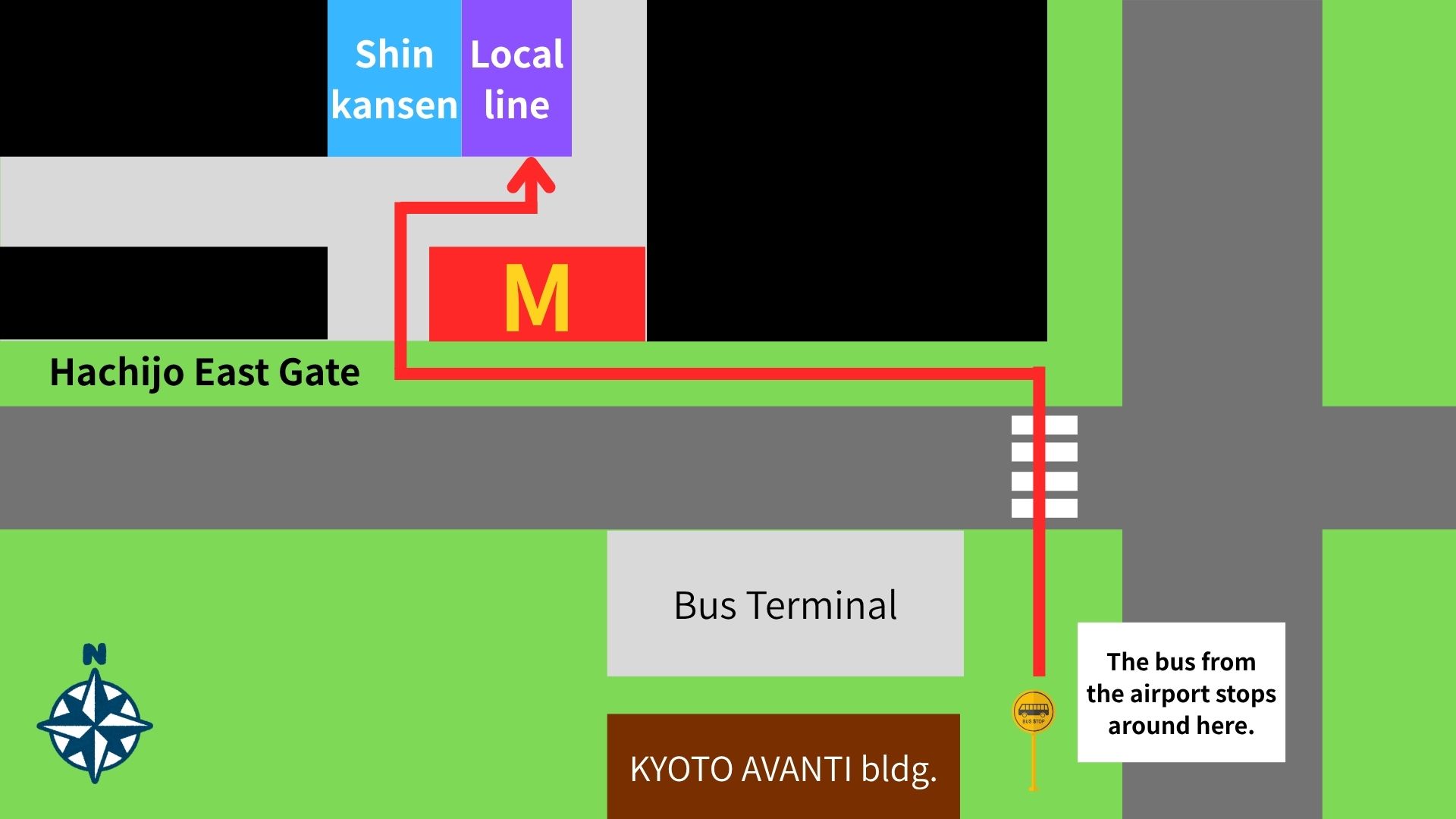  How to get to Inari Station from the bus stop at Kyoto Station